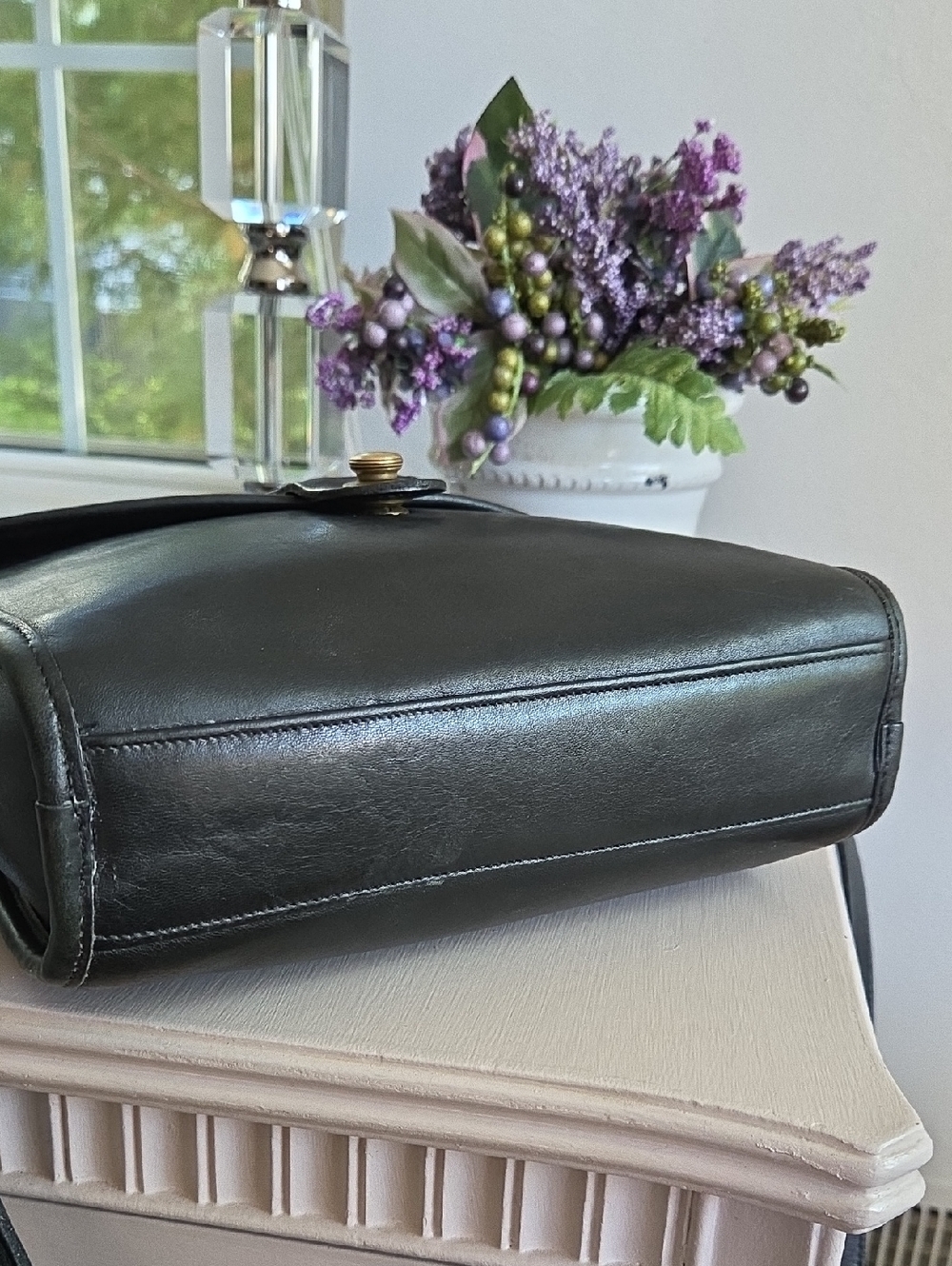 COACH Black Scout Vintage Leather Crossbody Bag 1980s - Picture 9 of 16
